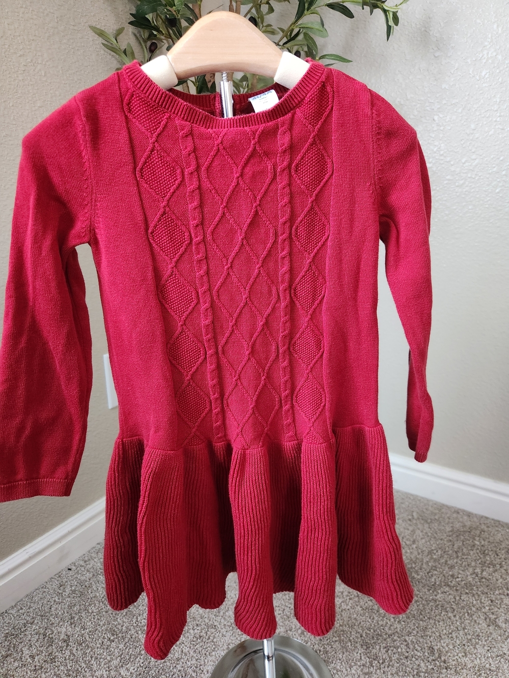 Carter's Red Cable Knit Sweater Dress
